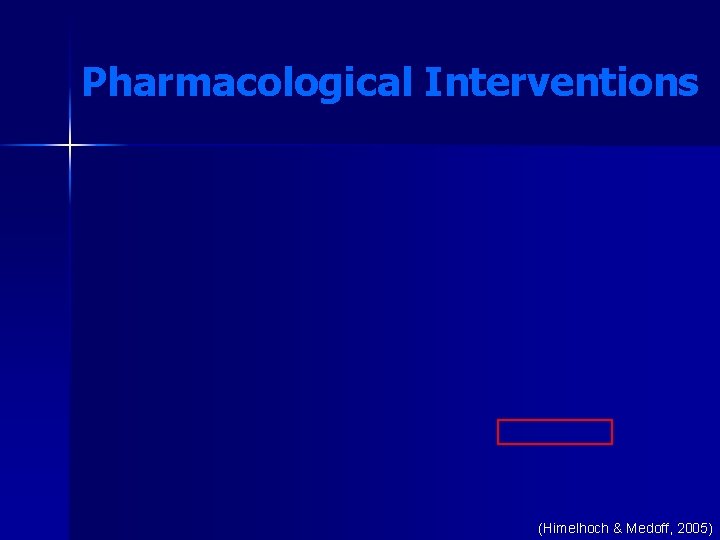 Pharmacological Interventions (Himelhoch & Medoff, 2005) Pharmacological Interventions (Himelhoch & Medoff, 2005)