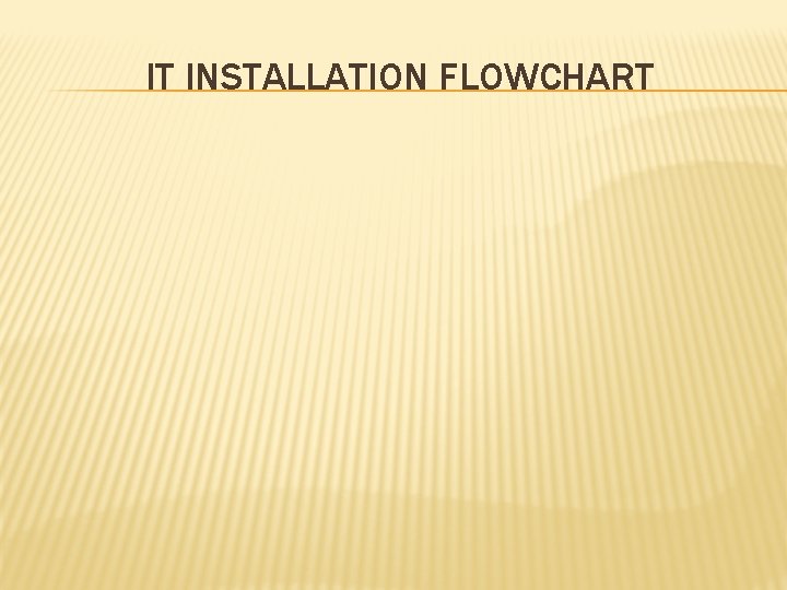 IT INSTALLATION FLOWCHART 