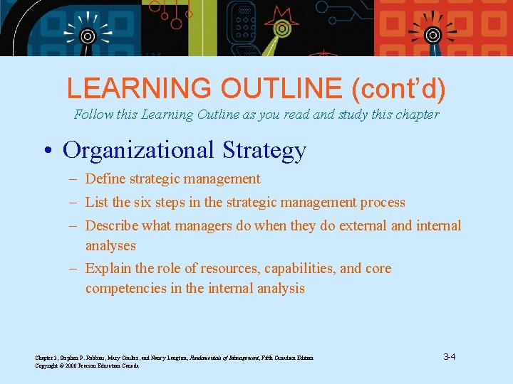 LEARNING OUTLINE (cont’d) Follow this Learning Outline as you read and study this chapter