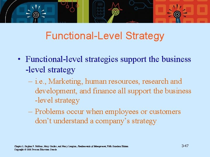 Functional-Level Strategy • Functional-level strategies support the business -level strategy – i. e. ,