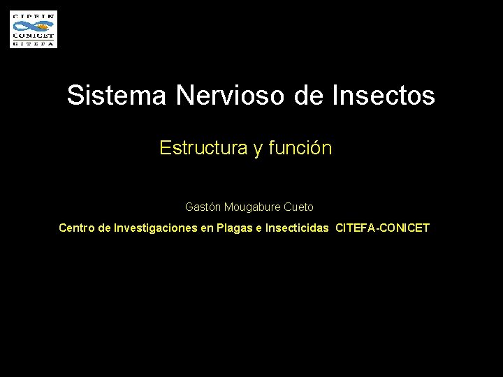 Sistema Nervioso de Insectos Estructura y función Gastón Mougabure Cueto Centro de Investigaciones en