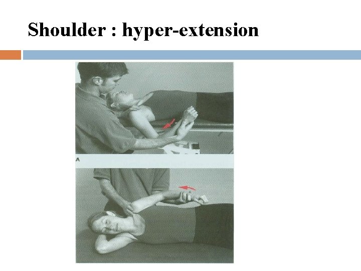 Shoulder : hyper-extension 