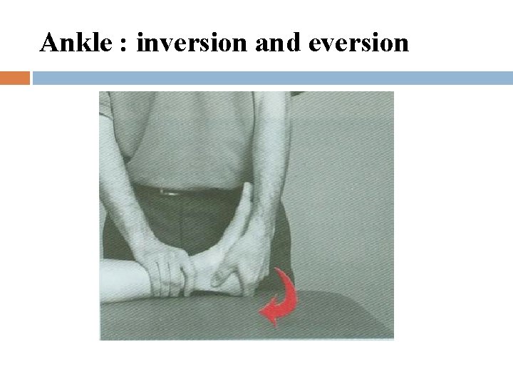 Ankle : inversion and eversion 