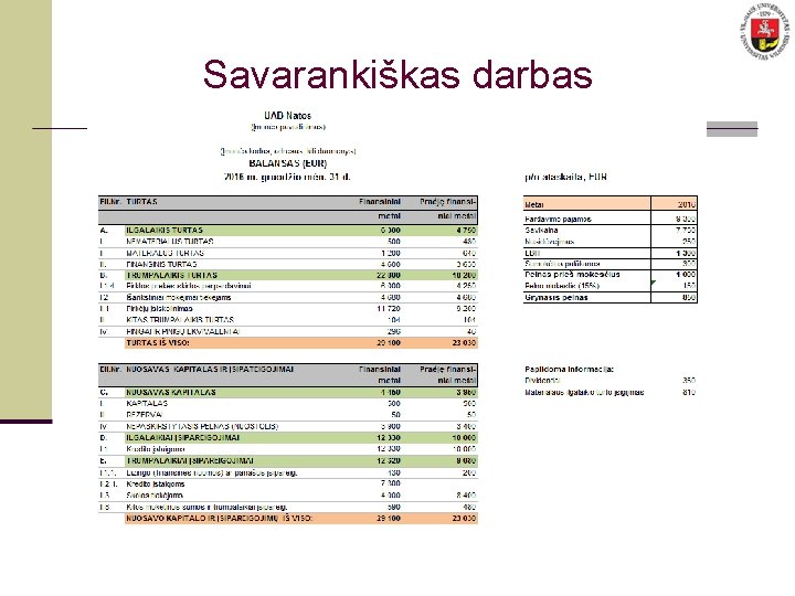 Savarankiškas darbas 