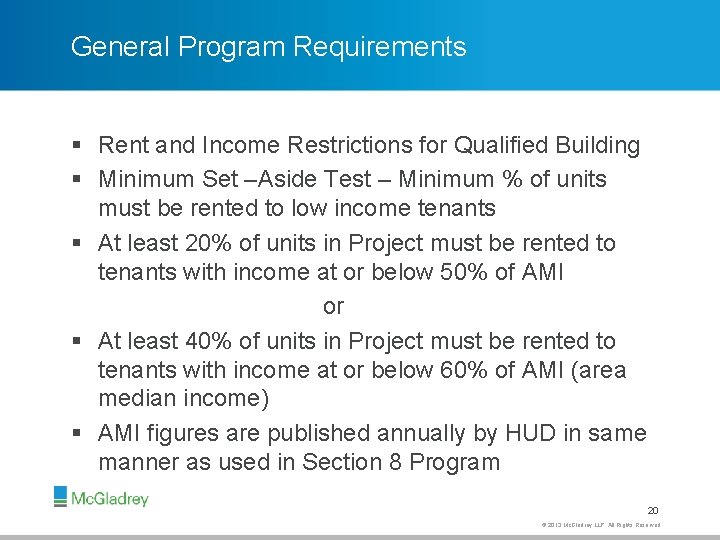 General Program Requirements § Rent and Income Restrictions for Qualified Building § Minimum Set