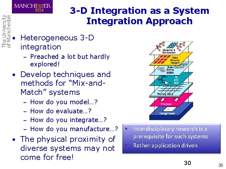 3 -D Integration as a System Integration Approach • Heterogeneous 3 -D integration –