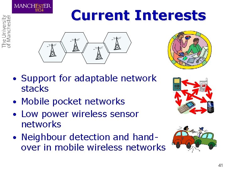 Current Interests • Support for adaptable network stacks • Mobile pocket networks • Low