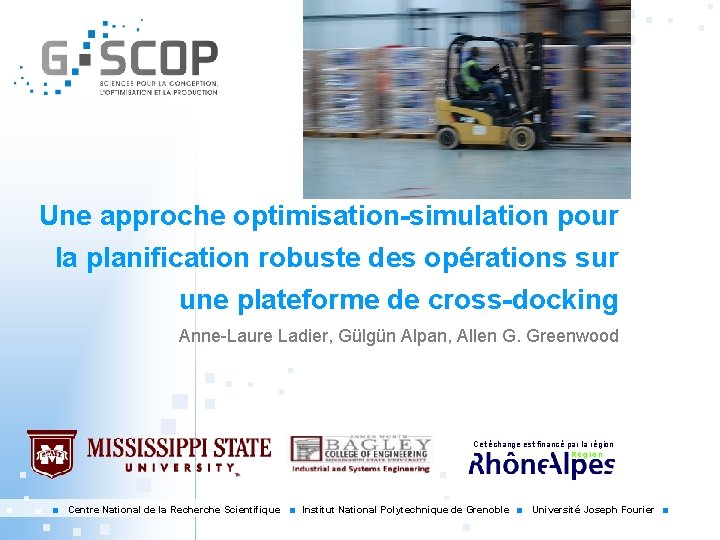 Une approche optimisation-simulation pour la planification robuste des opérations sur une plateforme de cross-docking