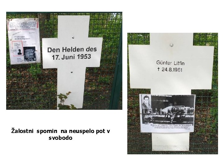 Žalostni spomin na neuspelo pot v svobodo 