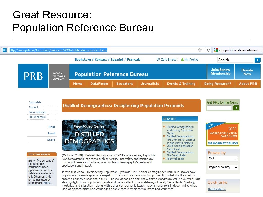 Great Resource: Population Reference Bureau 