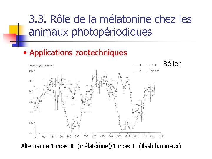 3. 3. Rôle de la mélatonine chez les animaux photopériodiques • Applications zootechniques Bélier