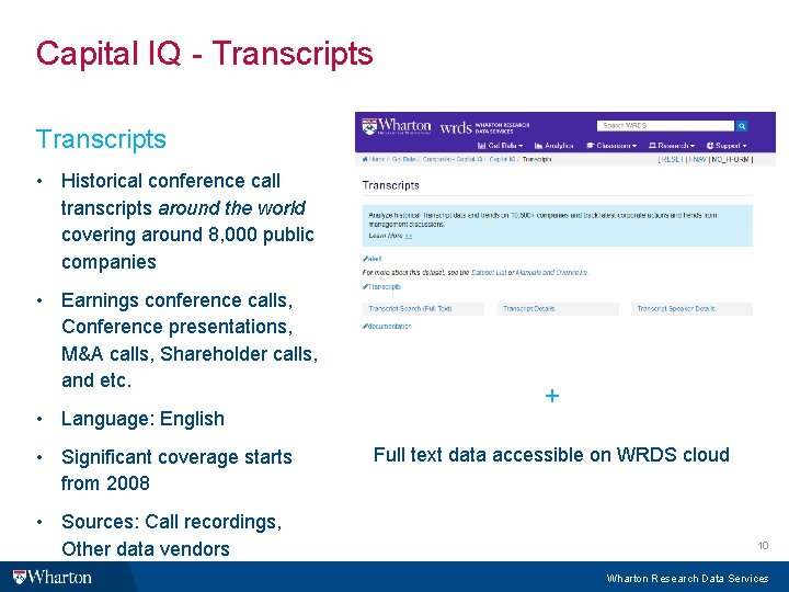 Capital IQ - Transcripts • Historical conference call transcripts around the world covering around Capital IQ - Transcripts • Historical conference call transcripts around the world covering around