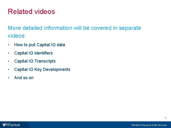 Related videos More detailed information will be covered in separate videos: • How to Related videos More detailed information will be covered in separate videos: • How to