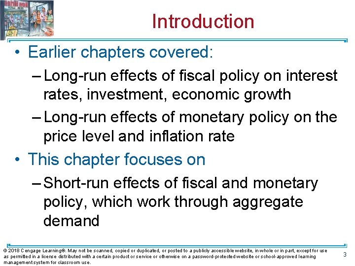 Introduction • Earlier chapters covered: – Long-run effects of fiscal policy on interest rates,