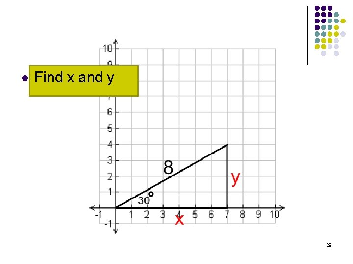 l Find x and y 29 