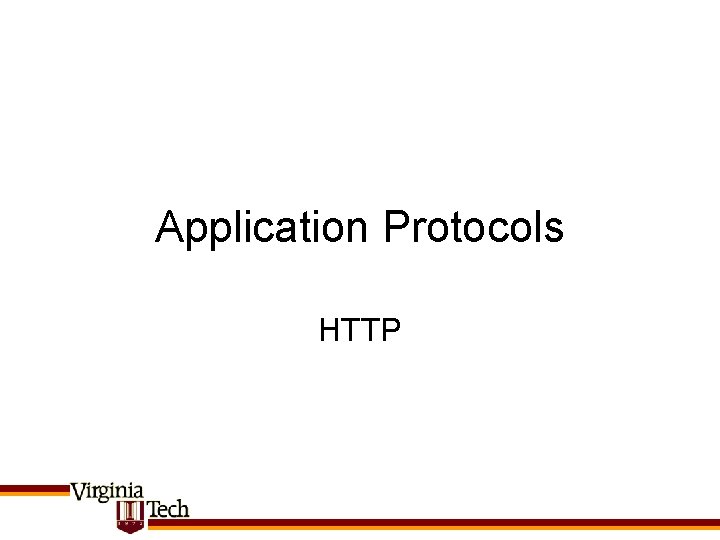 Application Protocols HTTP 