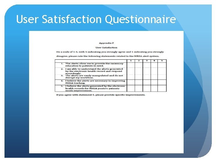 User Satisfaction Questionnaire 