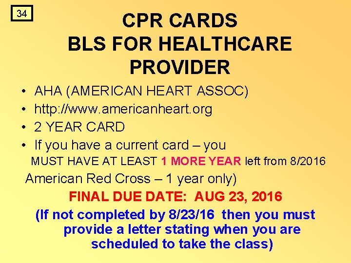 34 • • CPR CARDS BLS FOR HEALTHCARE PROVIDER AHA (AMERICAN HEART ASSOC) http: 34 • • CPR CARDS BLS FOR HEALTHCARE PROVIDER AHA (AMERICAN HEART ASSOC) http: