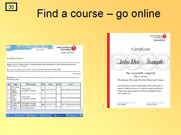 35 Find a course – go online 35 Find a course – go online