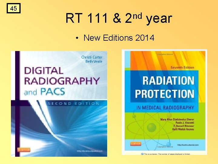 45 RT 111 & 2 nd year • New Editions 2014 45 RT 111 & 2 nd year • New Editions 2014