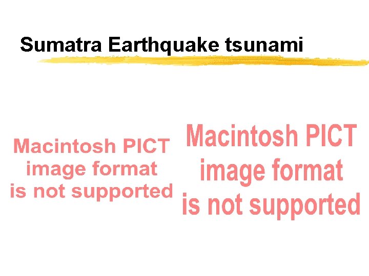 Sumatra Earthquake tsunami 