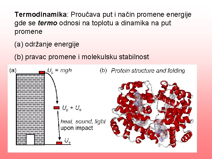 Termodinamika: Proučava put i način promene energije gde se termo odnosi na toplotu a