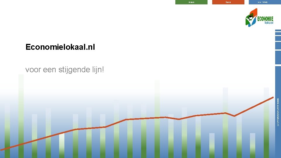 mavo havo >> vwo Economielokaal. nl voor een stijgende lijn! www. economielokaal. nl mavo havo >> vwo Economielokaal. nl voor een stijgende lijn! www. economielokaal. nl