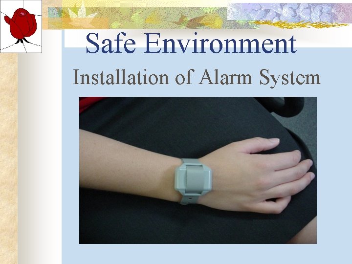 Safe Environment Installation of Alarm System Safe Environment Installation of Alarm System