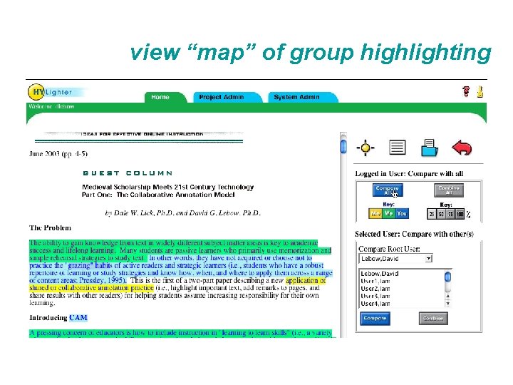 Hy Lighter Interactive Annotation System Shine a New