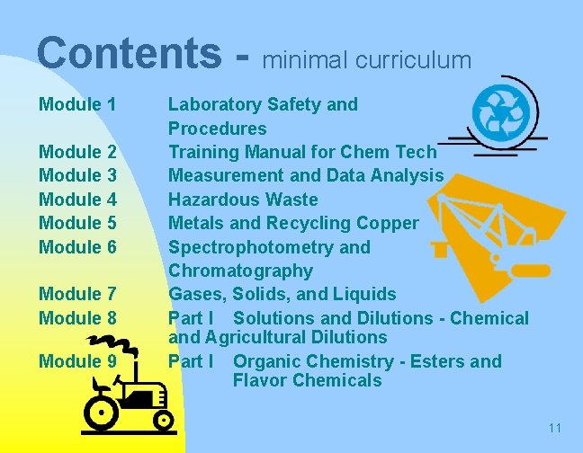 Contents - minimal curriculum Module 1 Module 2 Module 3 Module 4 Module 5 Contents - minimal curriculum Module 1 Module 2 Module 3 Module 4 Module 5