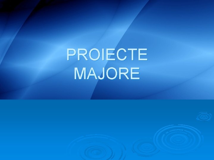 PROIECTE MAJORE 