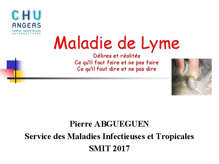 Maladie de Lyme Délires et réalités Ce qu’il faut faire et ne pas faire