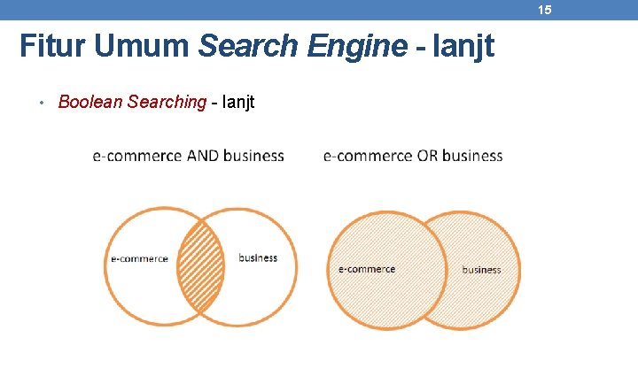 15 Fitur Umum Search Engine - lanjt • Boolean Searching - lanjt 