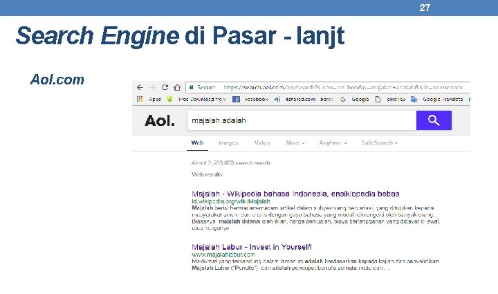 27 Search Engine di Pasar - lanjt Aol. com 