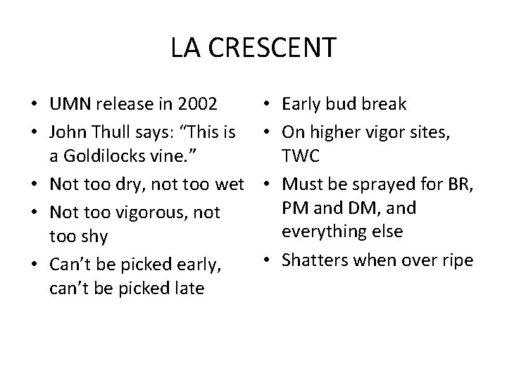 LA CRESCENT • UMN release in 2002 • John Thull says: “This is a