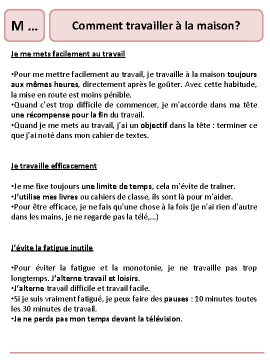 M … Comment travailler à la maison? Je me mets facilement au travail • M … Comment travailler à la maison? Je me mets facilement au travail •