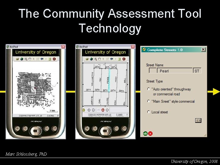 The Community Assessment Tool Technology Pearl ST Marc Schlossberg, Ph. D University of Oregon,