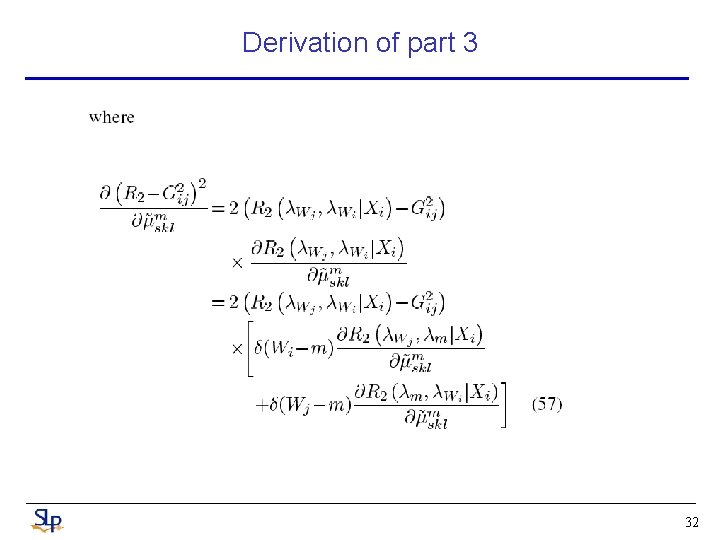 Derivation of part 3 32 