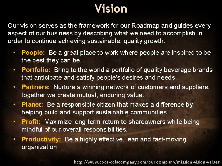Vision Our vision serves as the framework for our Roadmap and guides every aspect
