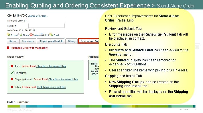 Enabling Quoting and Ordering Consistent Experience > Stand Alone Order User Experience improvements for Enabling Quoting and Ordering Consistent Experience > Stand Alone Order User Experience improvements for