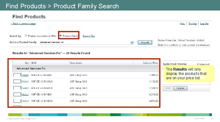 Find Products > Product Family Search The Results will only display the products that Find Products > Product Family Search The Results will only display the products that