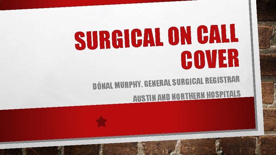 L L A C N O SURGICAL COVER R A R T IS G L L A C N O SURGICAL COVER R A R T IS G