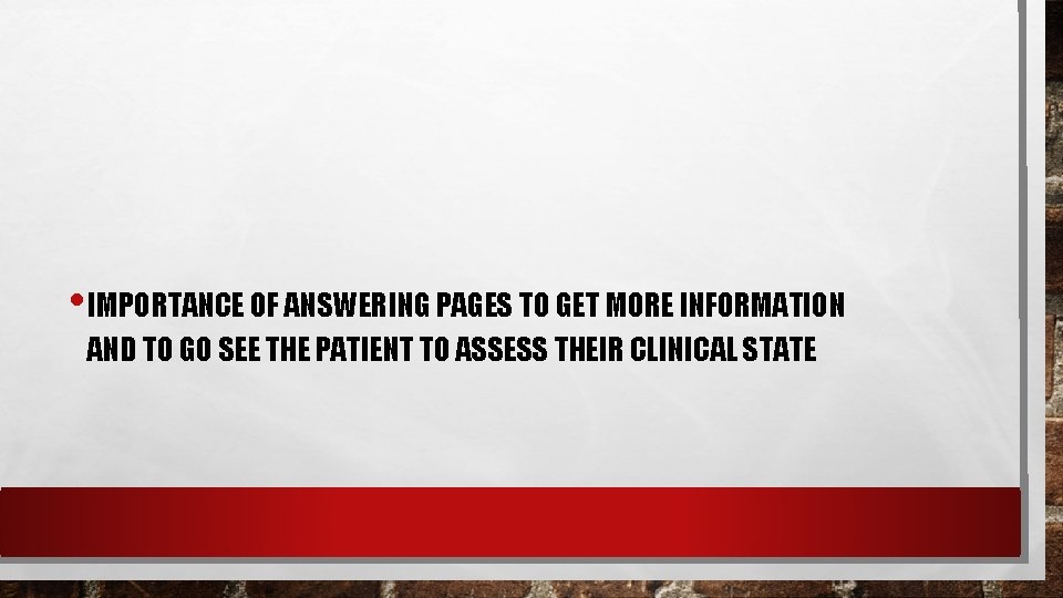 • IMPORTANCE OF ANSWERING PAGES TO GET MORE INFORMATION AND TO GO SEE • IMPORTANCE OF ANSWERING PAGES TO GET MORE INFORMATION AND TO GO SEE
