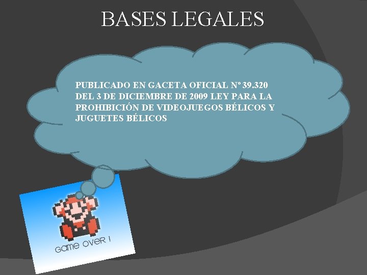 BASES LEGALES PUBLICADO EN GACETA OFICIAL Nº 39. 320 DEL 3 DE DICIEMBRE DE