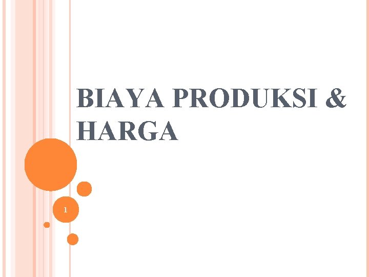 BIAYA PRODUKSI & HARGA 1 