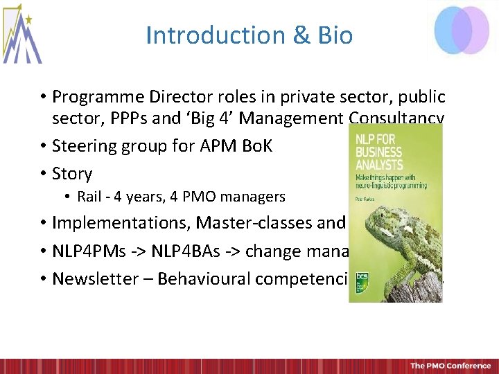 Introduction & Bio • Programme Director roles in private sector, public sector, PPPs and Introduction & Bio • Programme Director roles in private sector, public sector, PPPs and