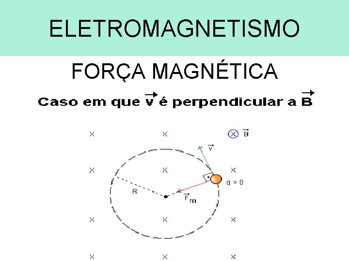 ELETROMAGNETISMO FORÇA MAGNÉTICA 