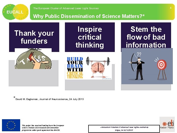 4 The European Cluster of Advanced Laser Light Sources Why Public Dissemination of Science