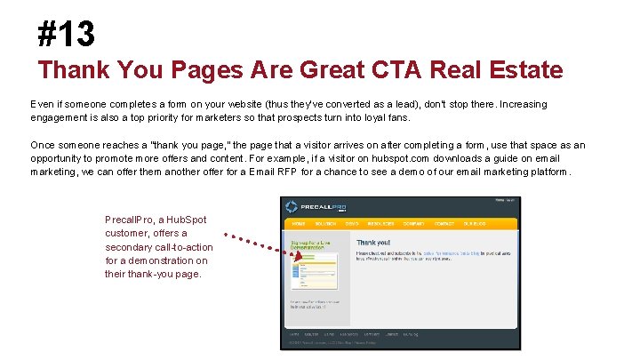 #13 Thank You Pages Are Great CTA Real Estate Even if someone completes a