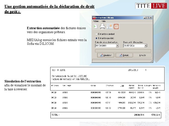 Une gestion automatisée de la déclaration de droit de prêt : Extraction automatisée des Une gestion automatisée de la déclaration de droit de prêt : Extraction automatisée des